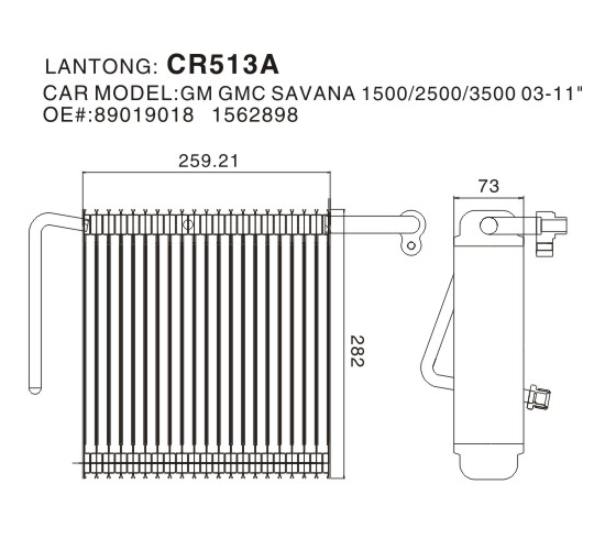 CR513A (GM GMC 89019018 1562898)